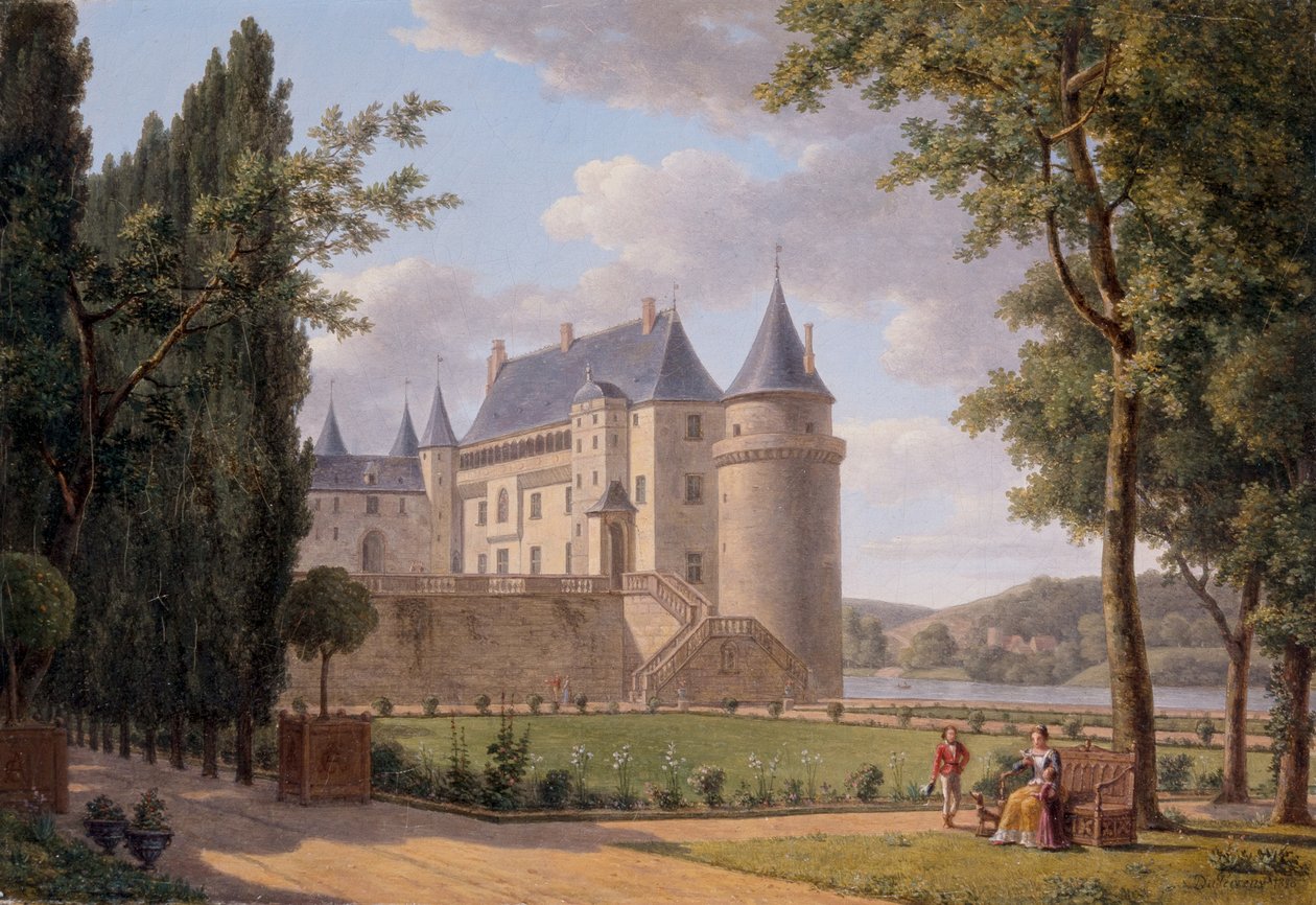 Kilátás a Château De La Guerche-re alkotó: A.L.R.M. Duperraux