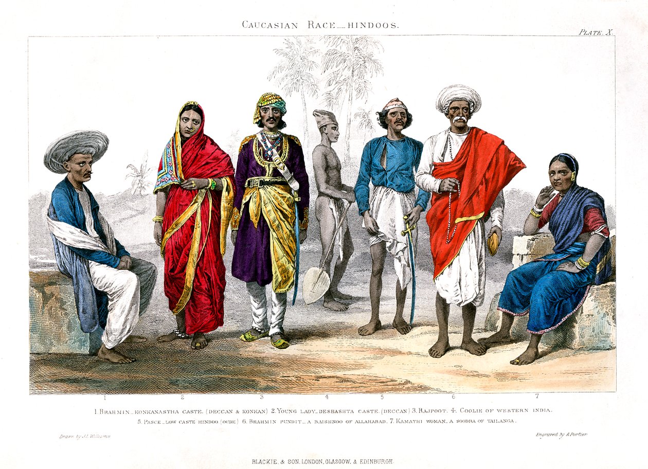 Kaukázusi faj, hinduk, 1800-1900. alkotó: A. Portier