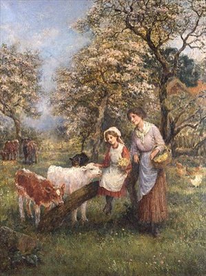 A gyümölcsösben alkotó: A. Trevor Haddon