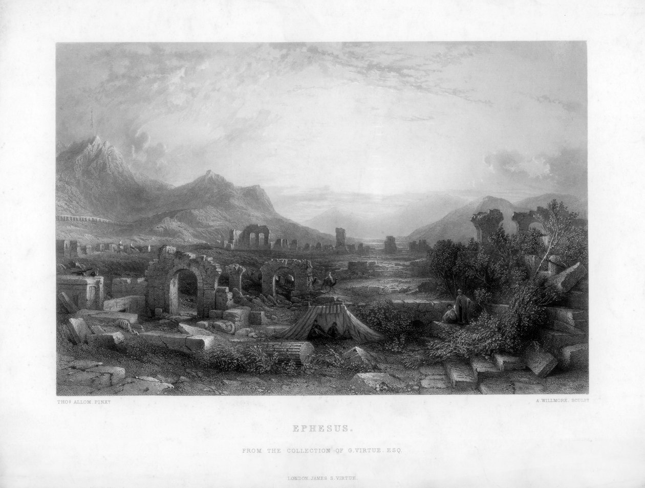 Ephesus, Törökország, 19. század. alkotó: A. Willmore