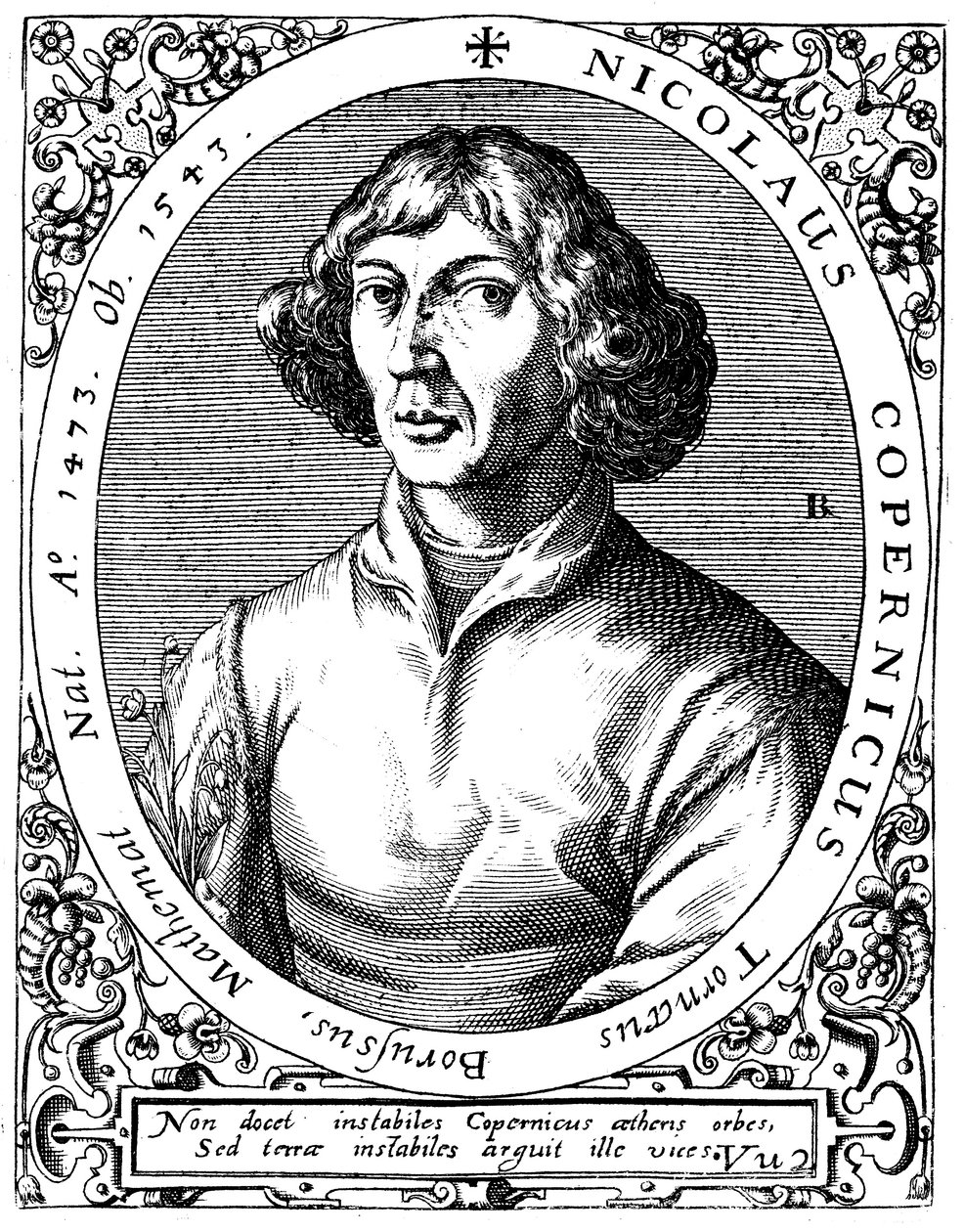 Nicolas Kopernikusz lengyel csillagász, 1645 alkotó: A. de Bry