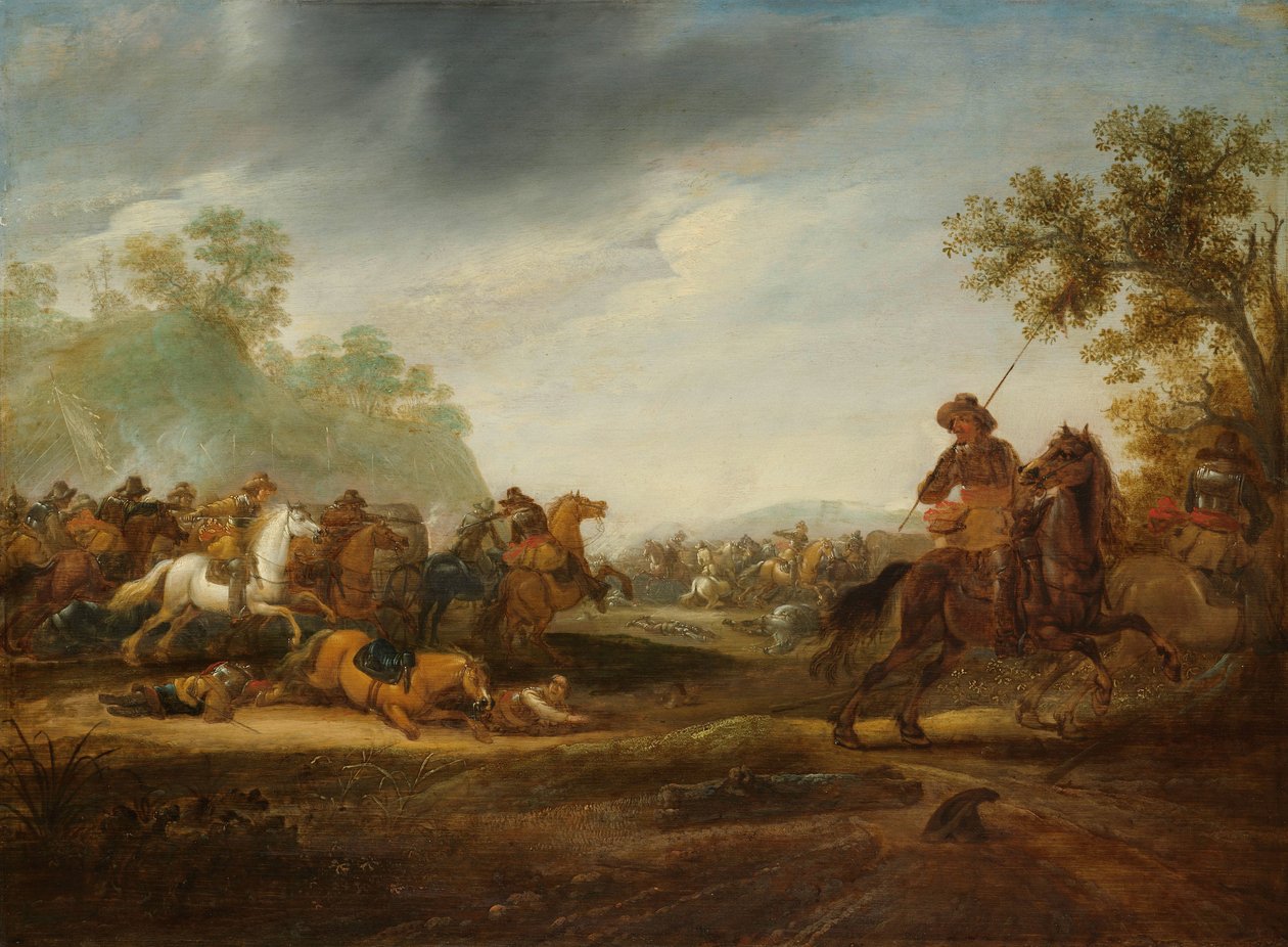 Lovassági összecsapás alkotó: A. van Hoef (attributed to)