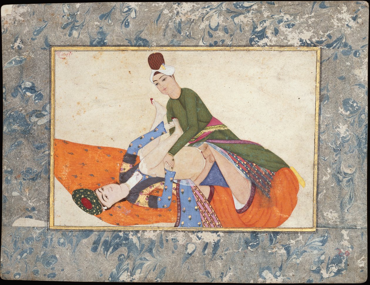 Erotikus jelenet, 1744-45 alkotó: Abdullah Bukhari