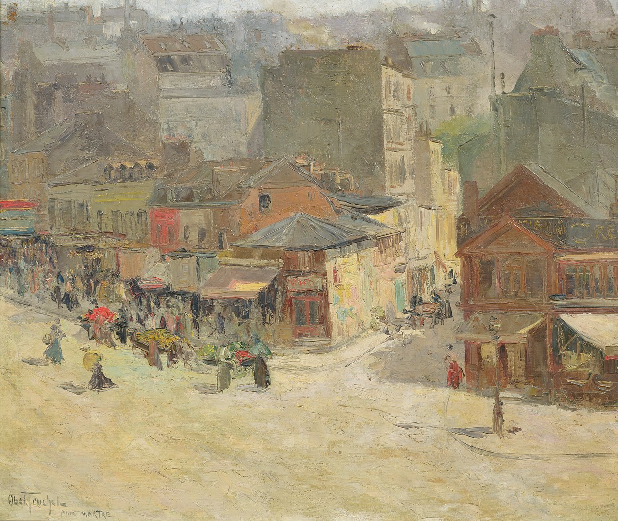 Utcai jelenet Montmartre-ban alkotó: Abel Truchet