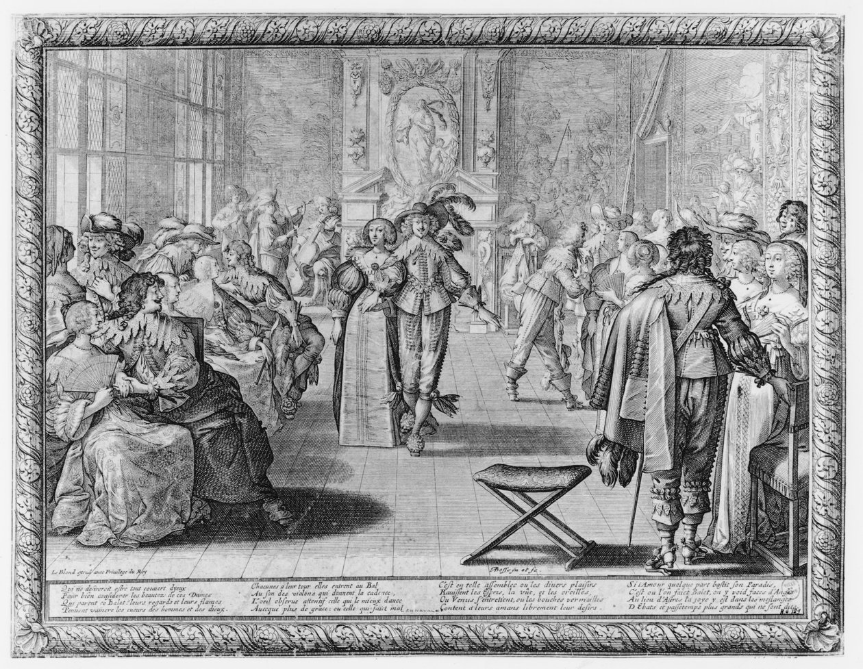 Udvari bál, 1630 körül alkotó: Abraham Bosse