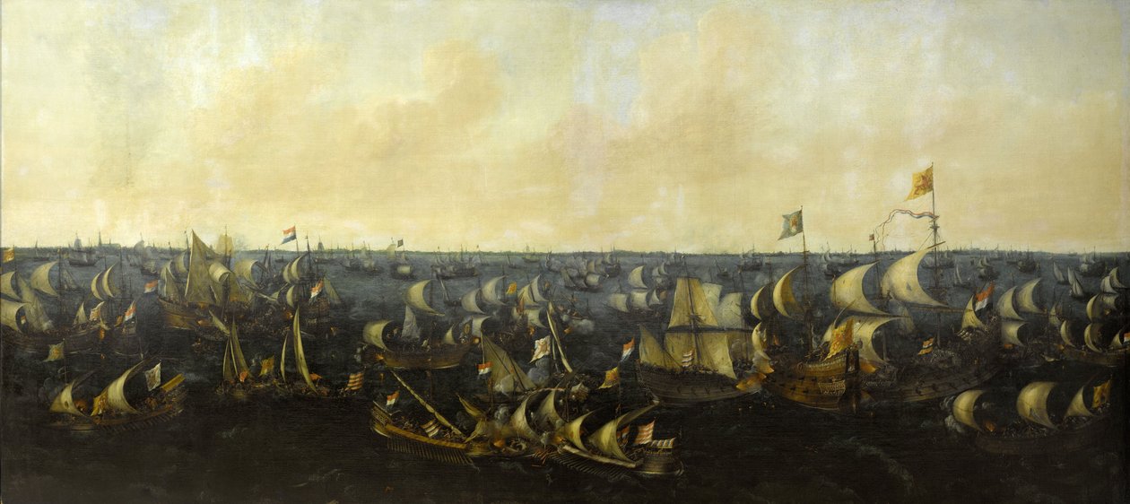 Csata a Zuiderzee-n alkotó: Abraham de Verwer  