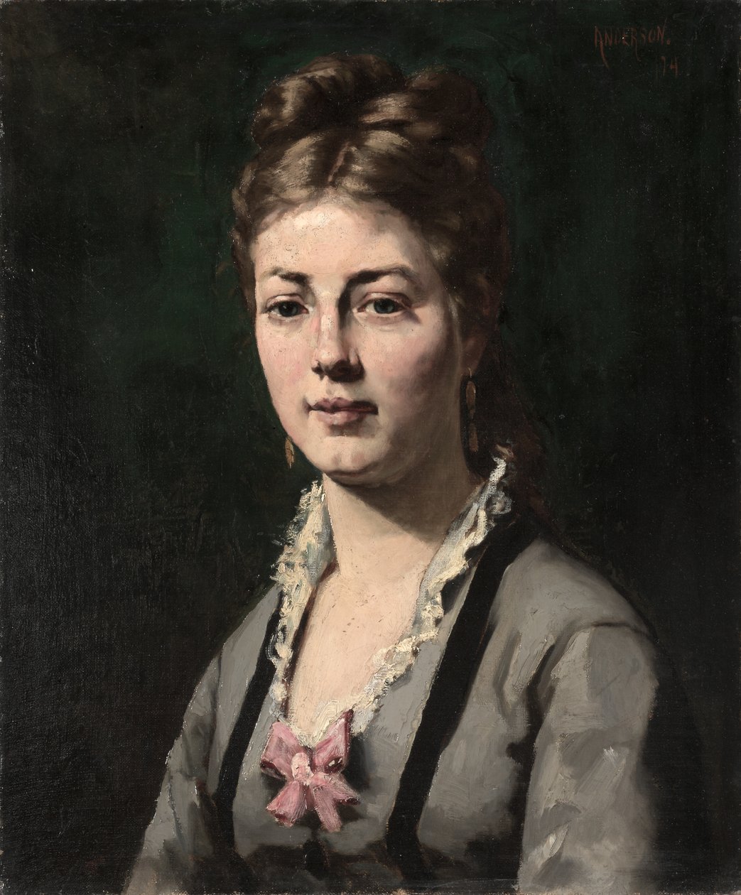 Egy nő portréja alkotó: Abraham Archibald Anderson
