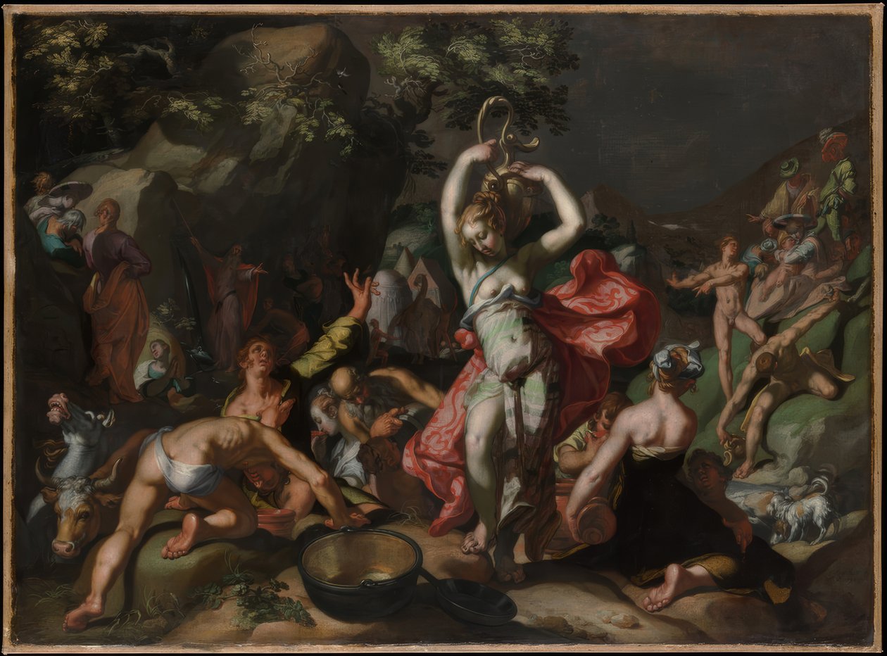 Mózes megüti a sziklát alkotó: Abraham Bloemaert