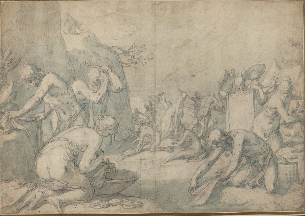 Az izraeliták rituális mosakodása alkotó: Abraham Bloemaert