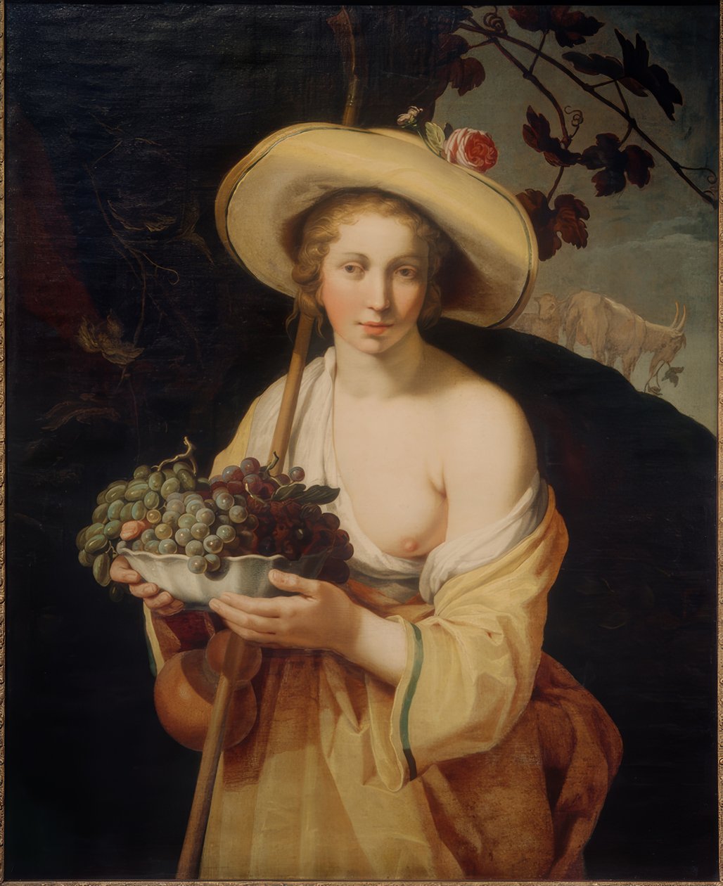 Pásztorlány szőlővel alkotó: Abraham Bloemaert