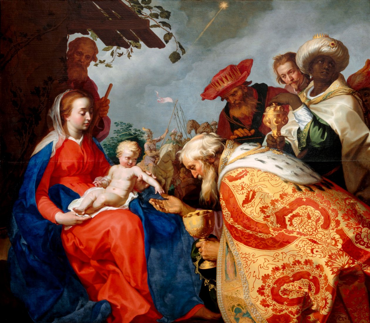 A mágusok imádása, 1624 alkotó: Abraham Bloemaert
