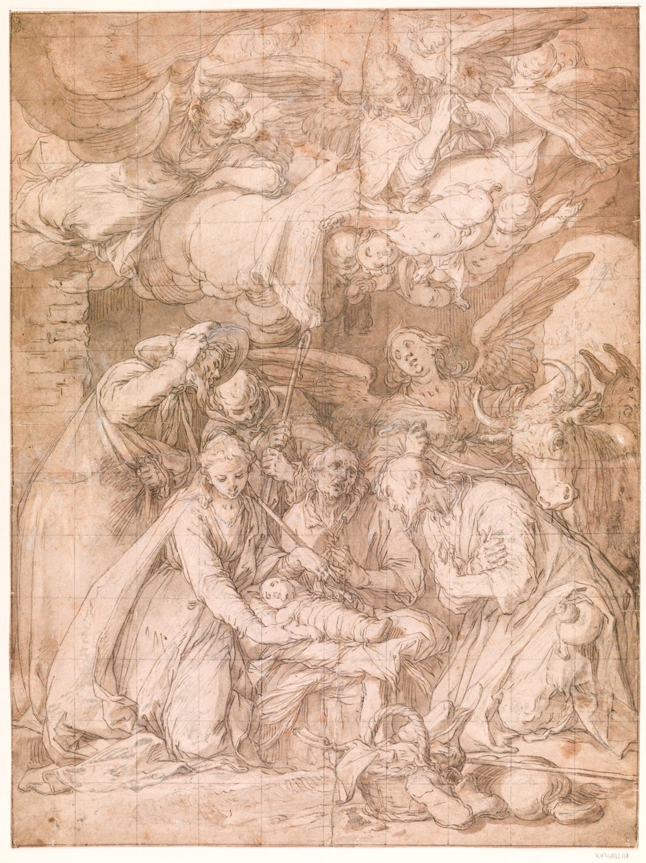A Pásztorok imádata alkotó: Abraham Bloemaert
