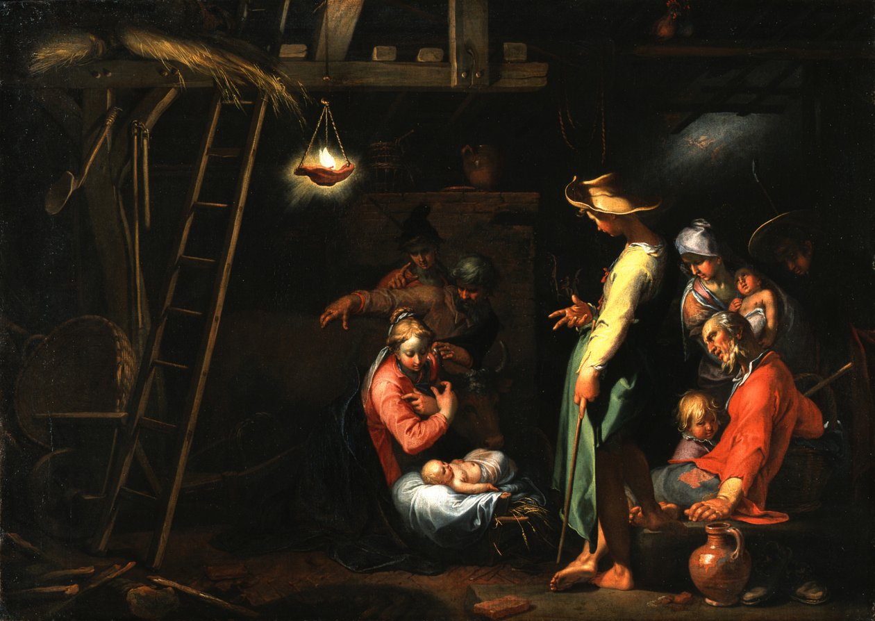 A pásztorok imádása alkotó: Abraham Bloemaert