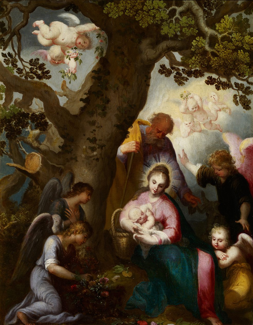 Repülés Egyiptomba alkotó: Abraham Bloemaert