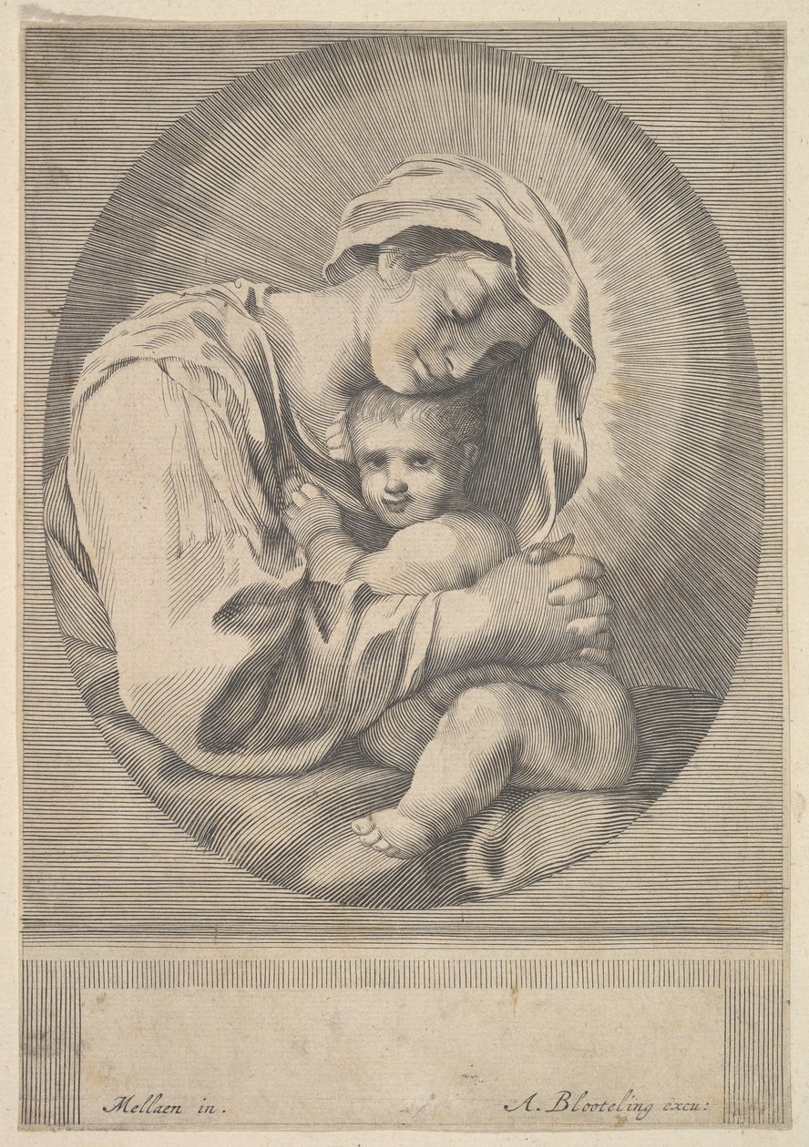 Szűz és Gyermek. alkotó: Abraham Blooteling
