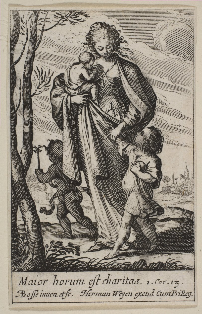Jótékonyság, 1636. alkotó: Abraham Bosse
