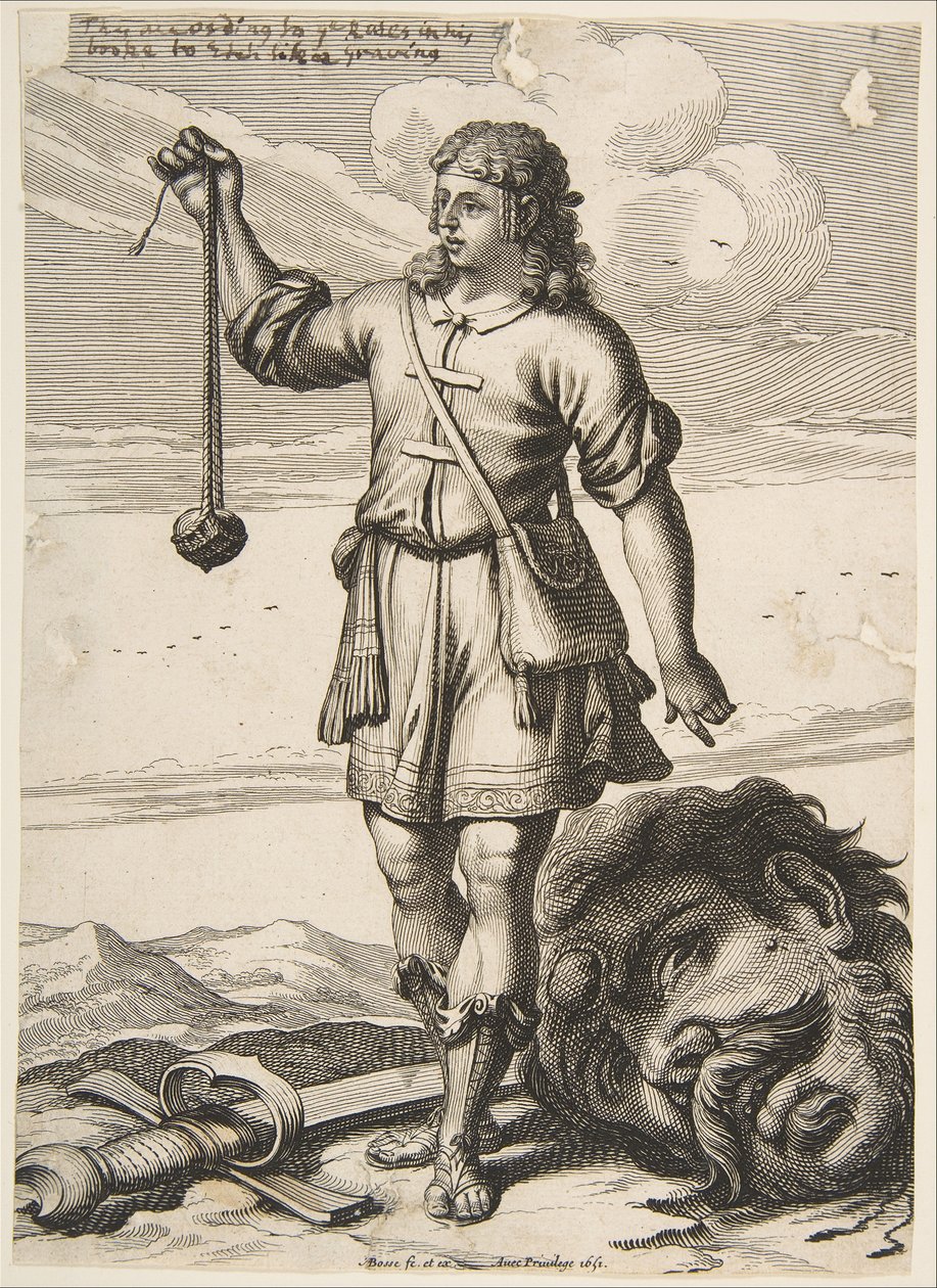 Dávid Góliát fejével, 1651. alkotó: Abraham Bosse