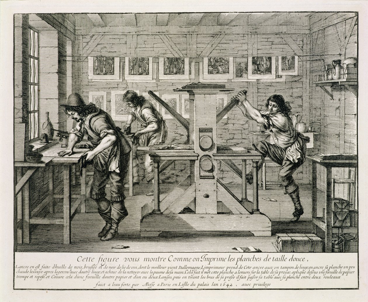 Francia nyomda, 1642 alkotó: Abraham Bosse