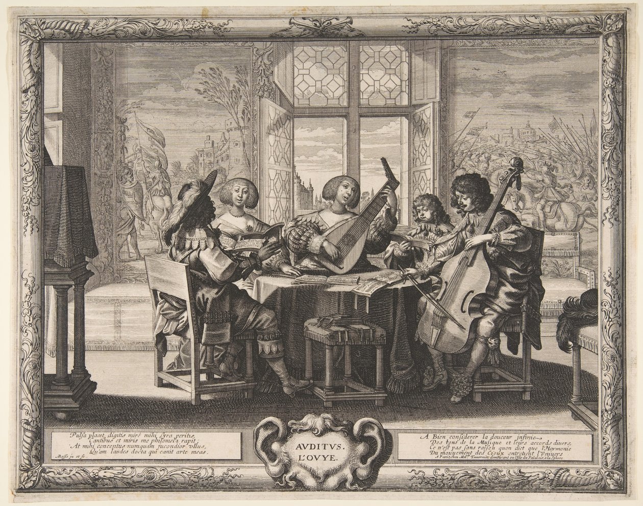 Hallás, kb. 1638. alkotó: Abraham Bosse