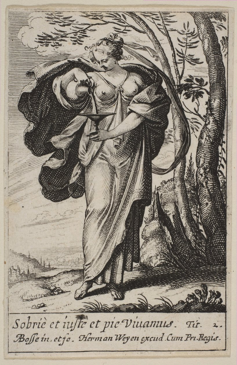 Mértékletesség, 1636. alkotó: Abraham Bosse