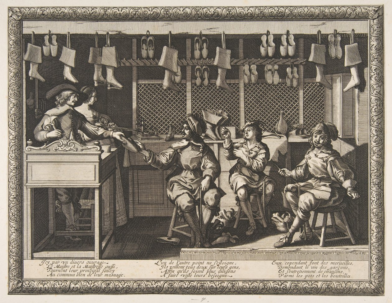 A Cobbler Le Savetier, kb. 1632-33. alkotó: Abraham Bosse
