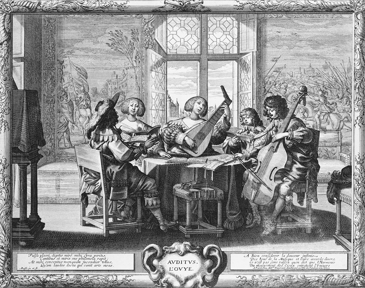 Az öt érzék – hallás alkotó: Abraham Bosse