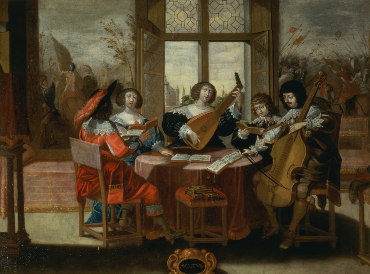 Az öt érzék – hallás alkotó: Abraham Bosse