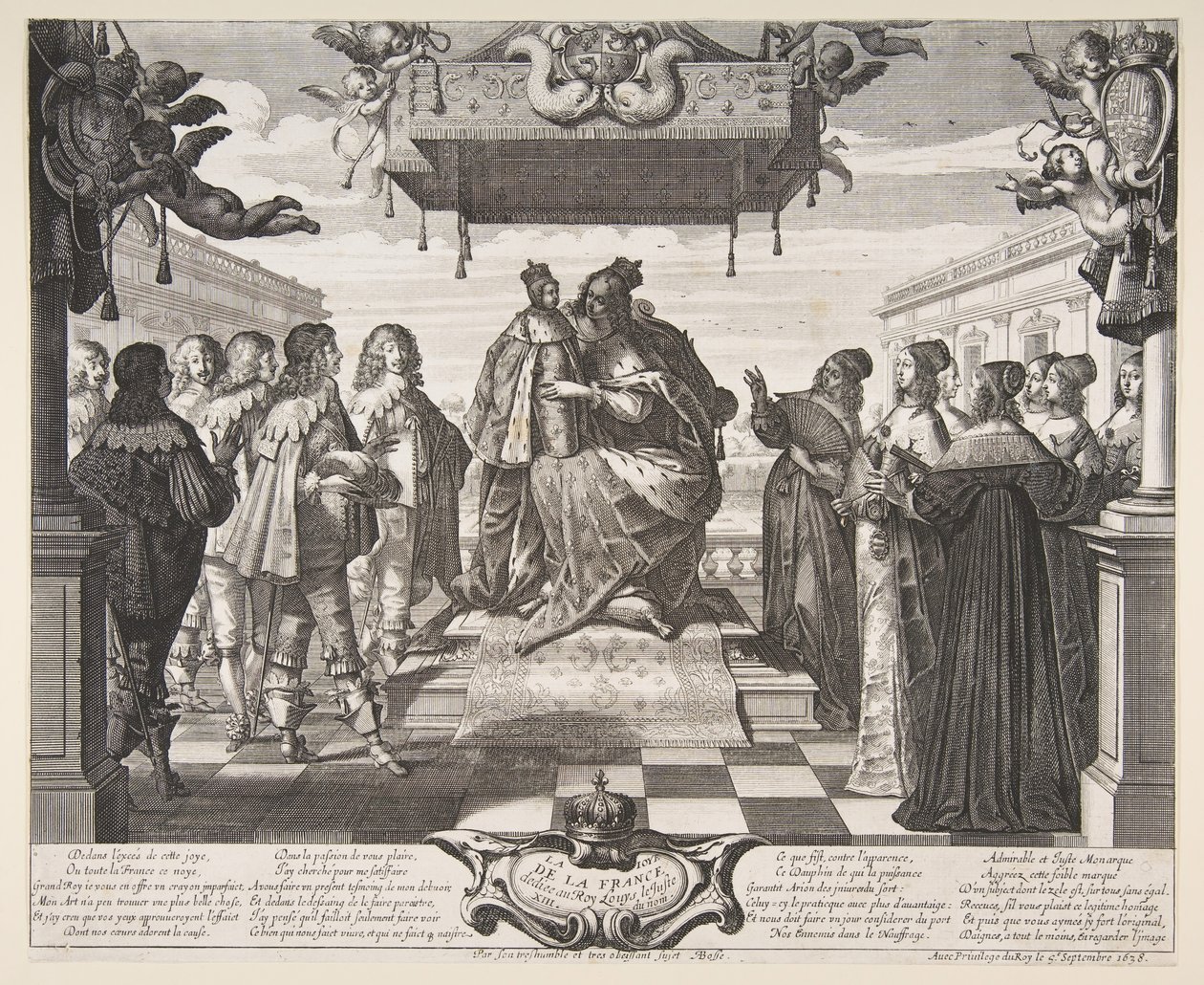 Franciaország öröme, 1638. alkotó: Abraham Bosse