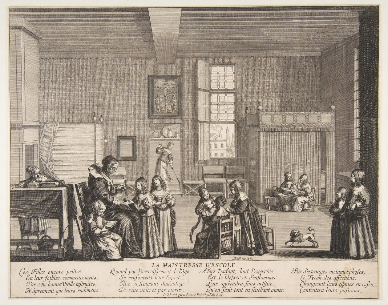 Az iskola úrnője, kb. 1638. alkotó: Abraham Bosse