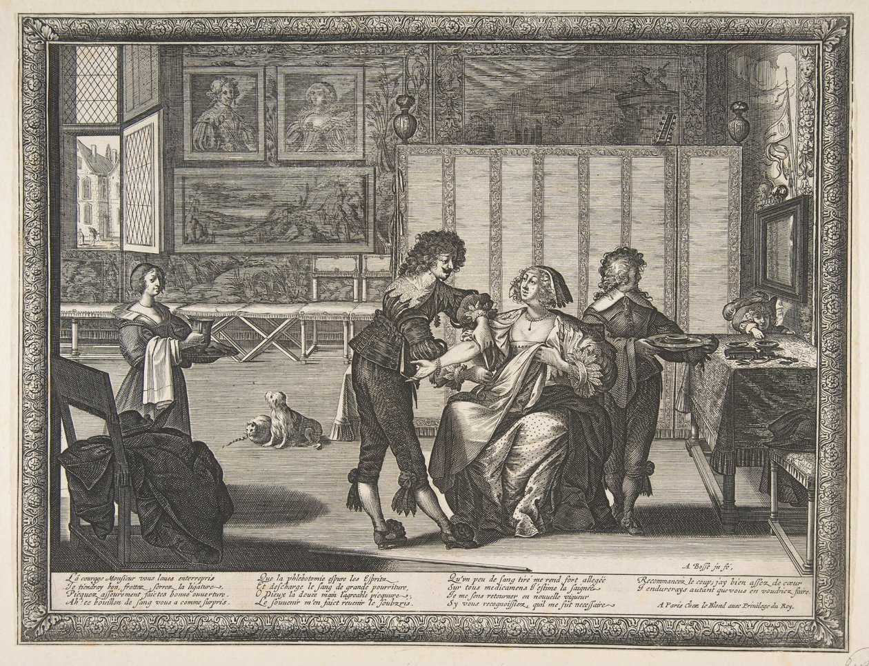 La Saignée sebész, 1632. alkotó: Abraham Bosse