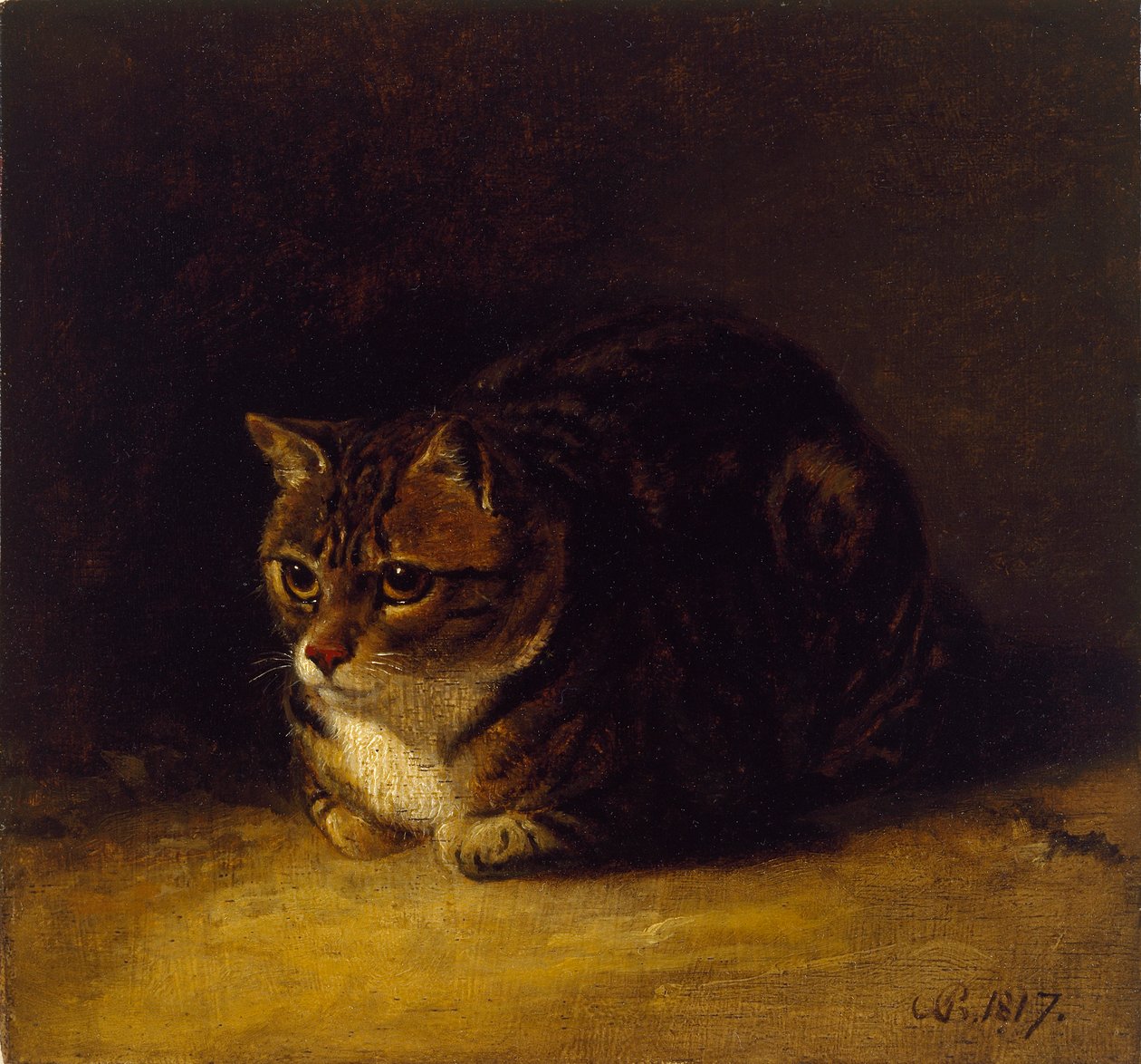 Tanulmány egy macskáról, 1817 alkotó: Abraham Cooper