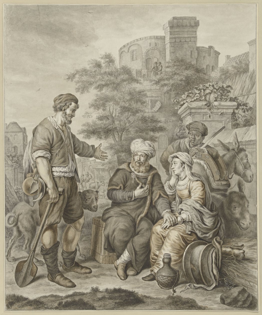 A lévita és ágyasa Gibeában alkotó: Abraham Delfos