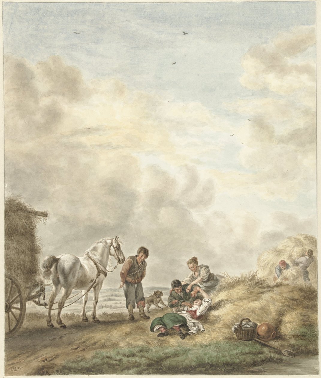 Szüreti jelenet alkotó: Abraham Delfos