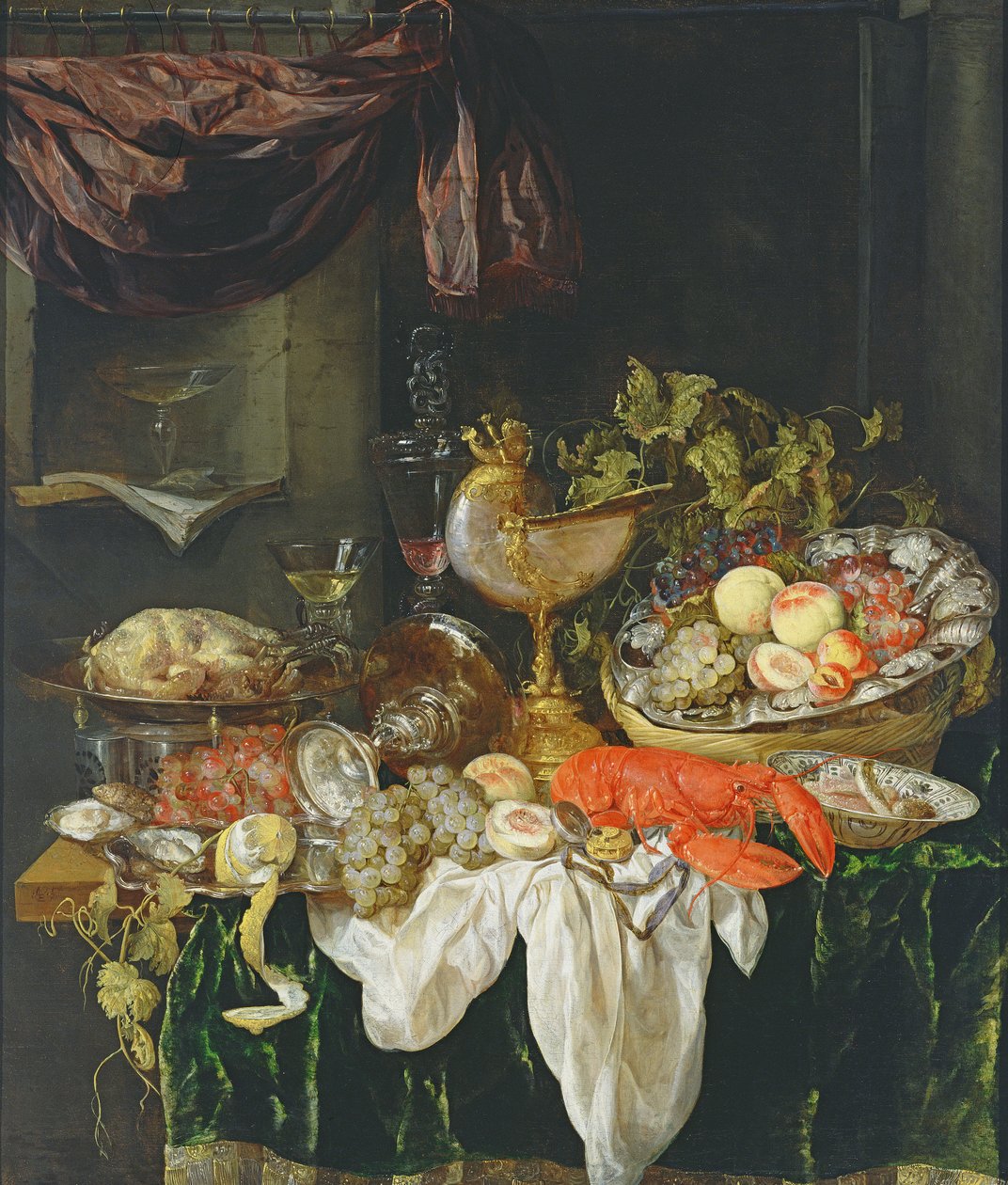 Csendélet gyümölccsel alkotó: Abraham Hendricksz van Beyeren