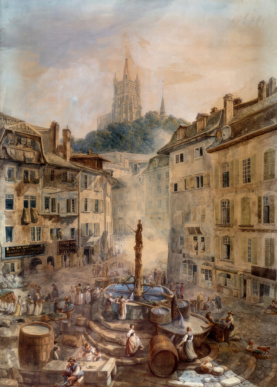 Place de la Palud alkotó: Abraham Louis Rodolphe Ducros