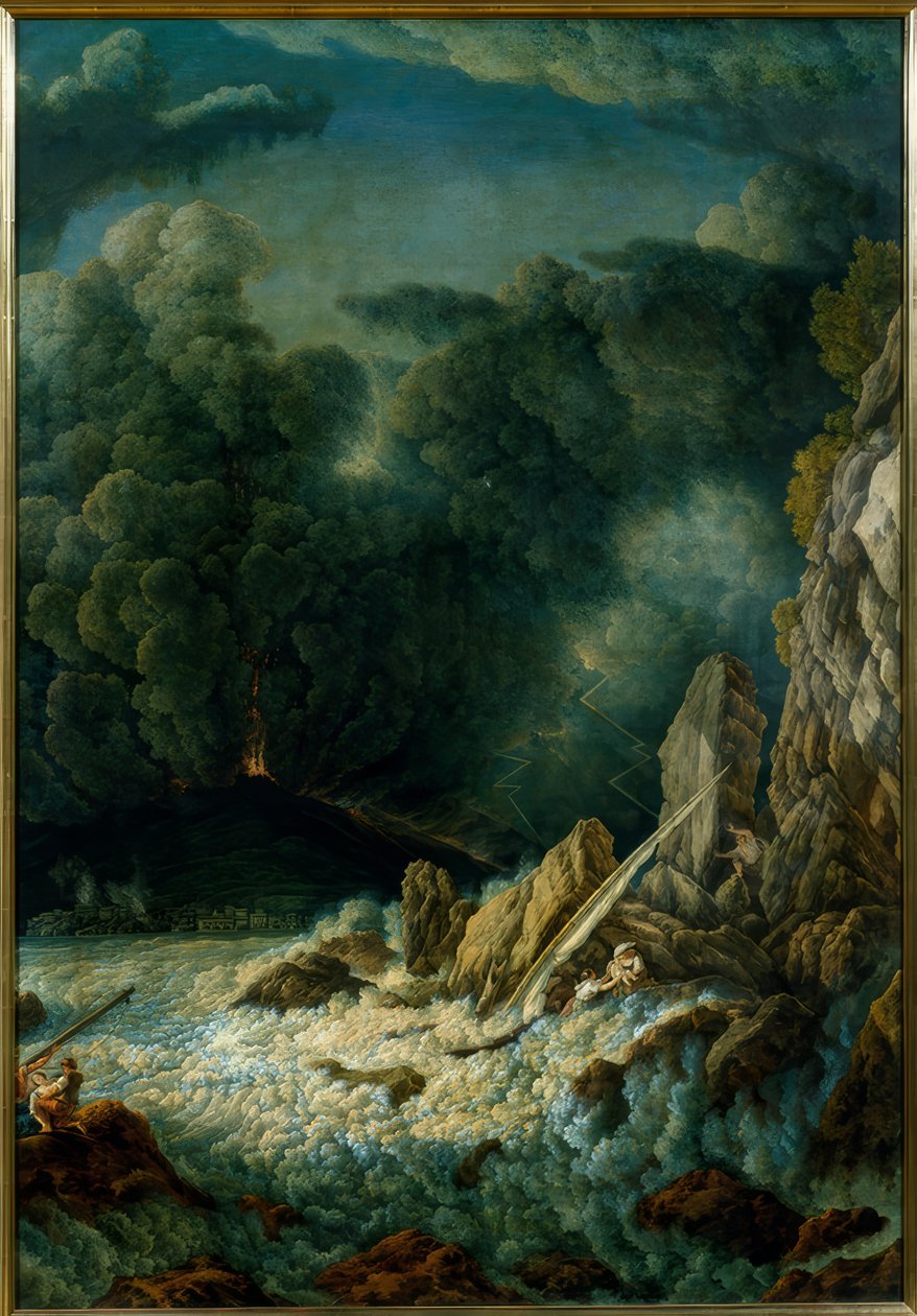 Vezúv kitörés alkotó: Abraham Louis Rodolphe Ducros
