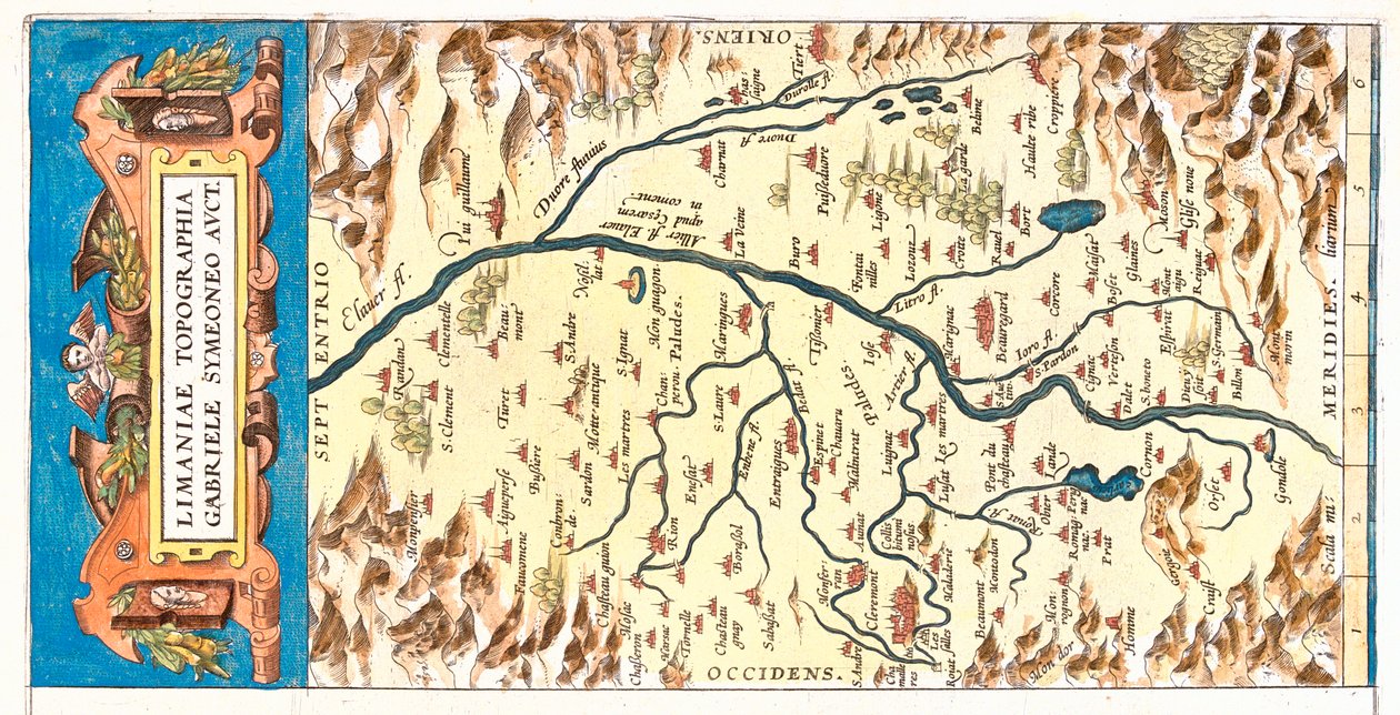 Auvergne, Franciaország alkotó: Abraham Ortelius