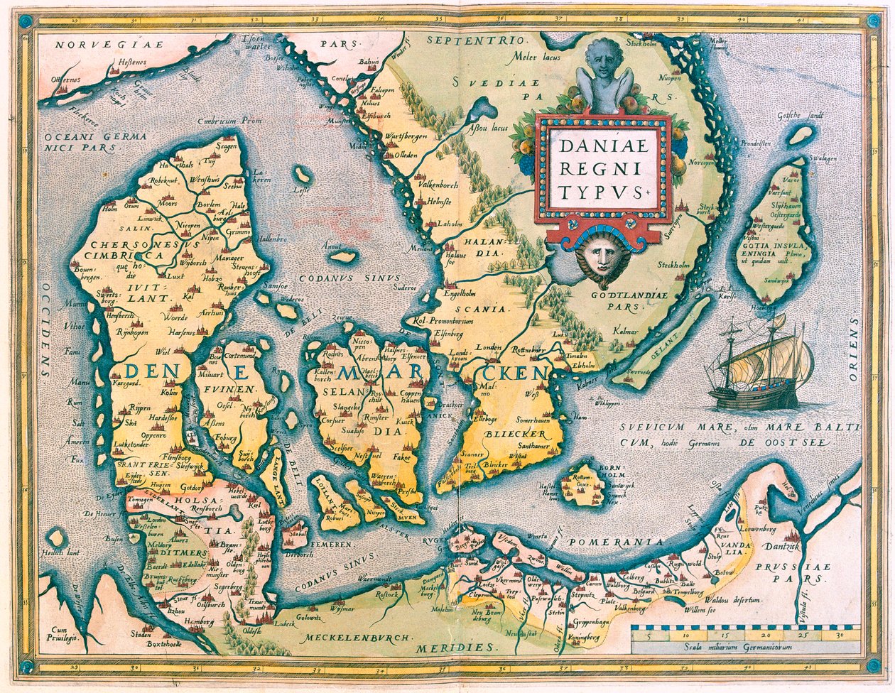 Dánia, Dél-Svédország alkotó: Abraham Ortelius