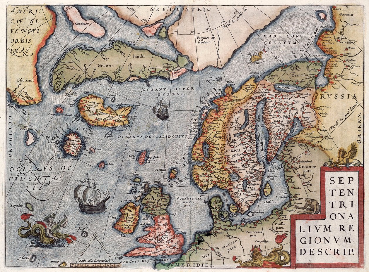 Ortelius Európa térképe alkotó: Abraham Ortelius