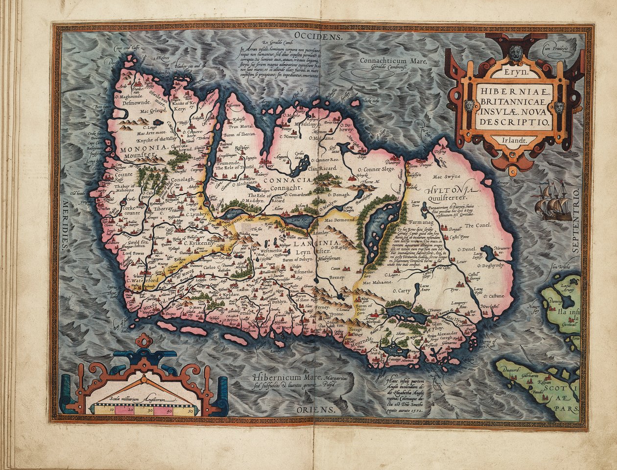 Írország, a Brit-szigetek új leírása alkotó: Abraham Ortelius