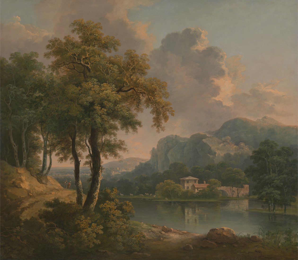 Erdős dombos táj, 1785. alkotó: Abraham Pether