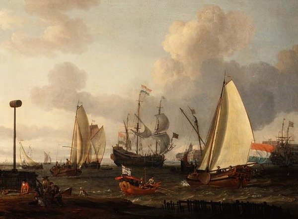 Holland harcosok a partoknál alkotó: Abraham Storck