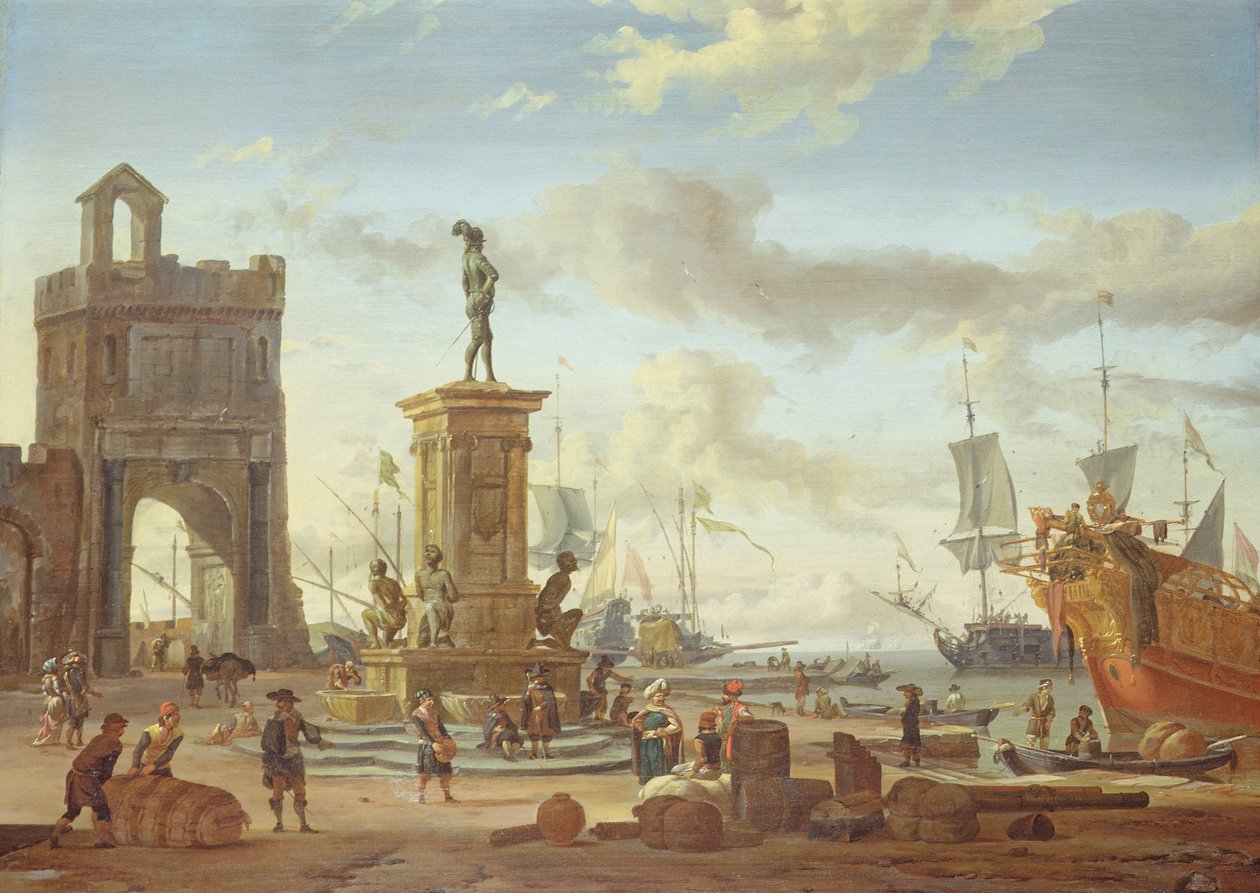 Livorno kikötője alkotó: Abraham Storck