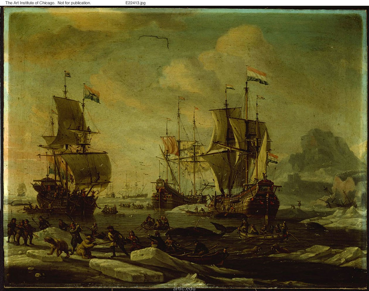A holland bálnavadász flotta alkotó: Abraham Storck