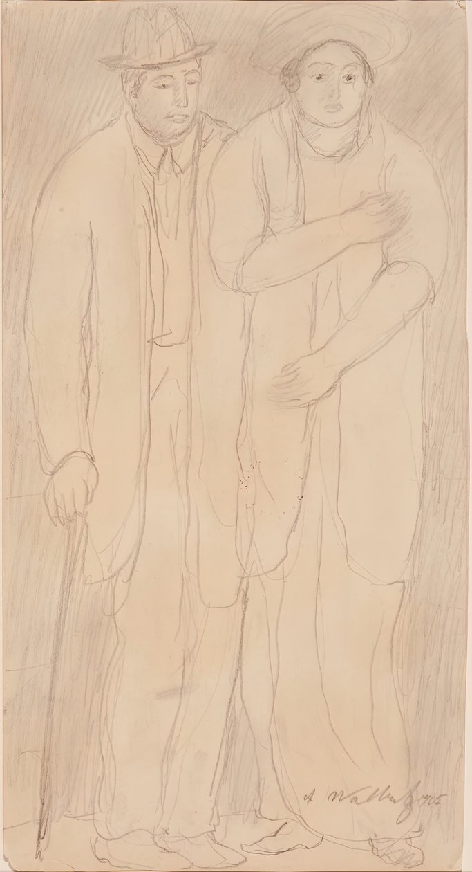 Férfi és nő, 1905. alkotó: Abraham Walkowitz