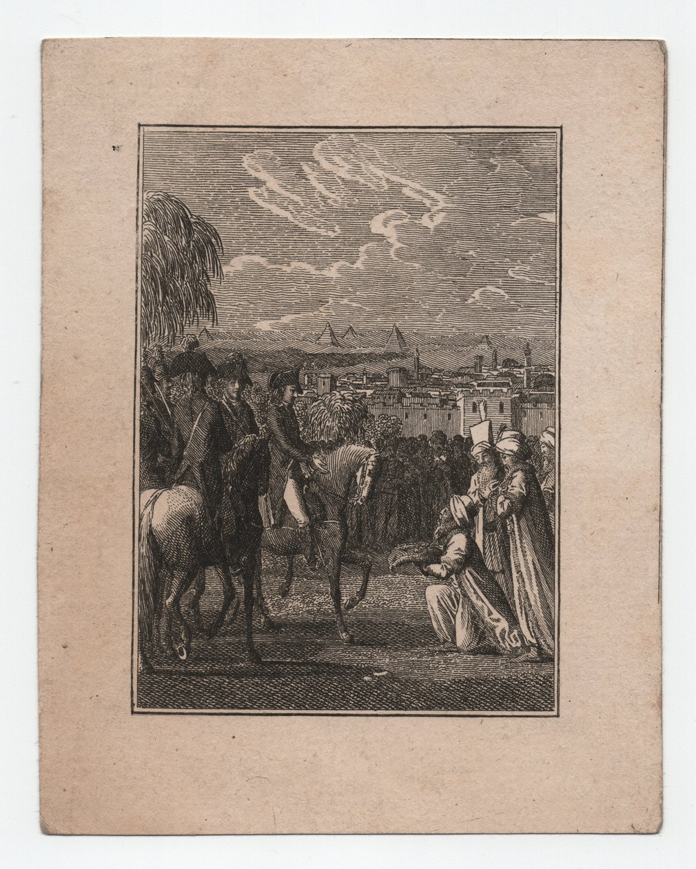 Napóleon Egyiptomban, 1795 körül (metszet) alkotó: Abraham Wolfgang Küffner