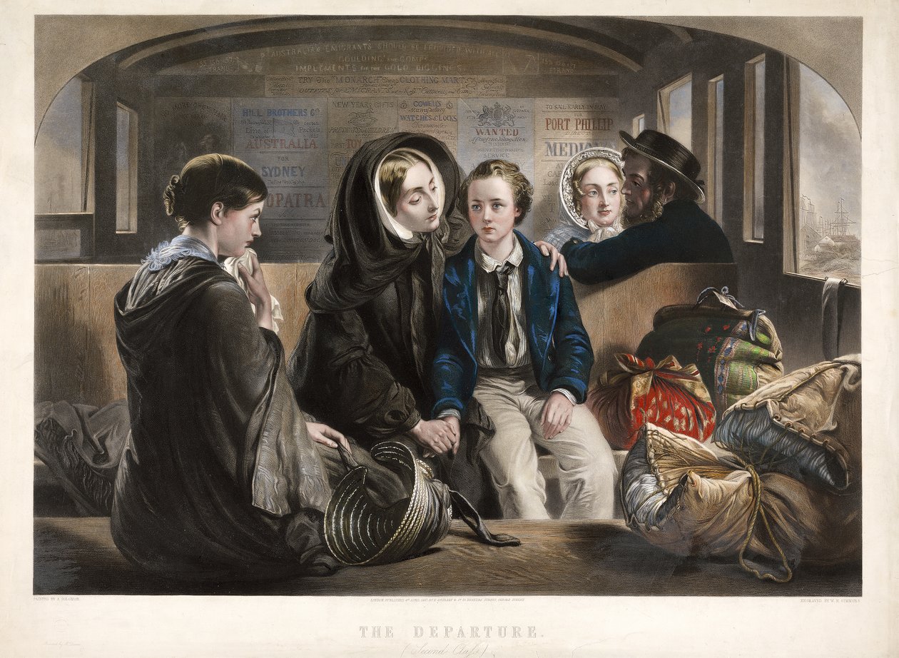 Az indulás (második osztály), kocsma. 1857 alkotó: Abraham after Solomon