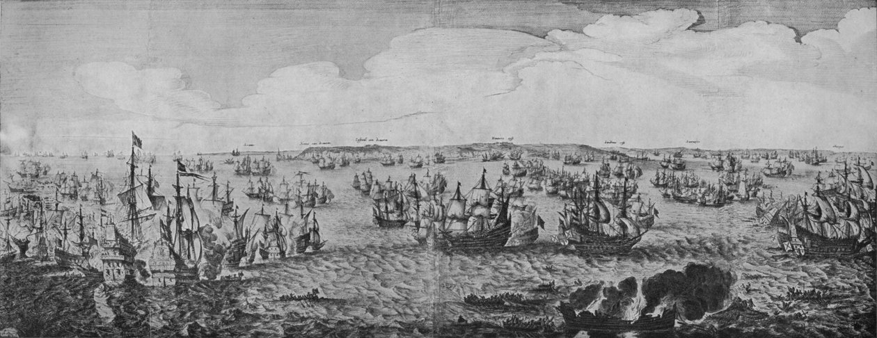 Battle in the Downs, c1639 alkotó: Abraham de Verwer