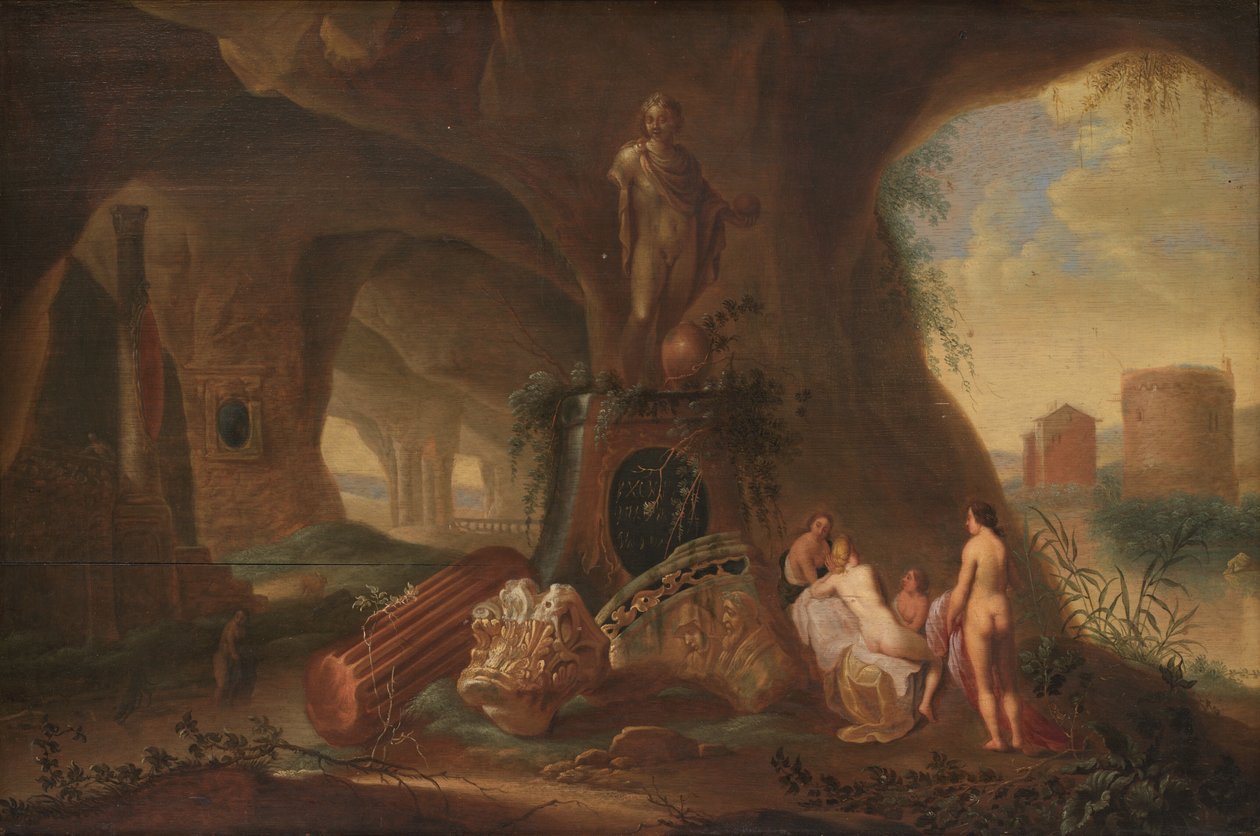 Nimfák a barlangban alkotó: Abraham van Cuylenborch