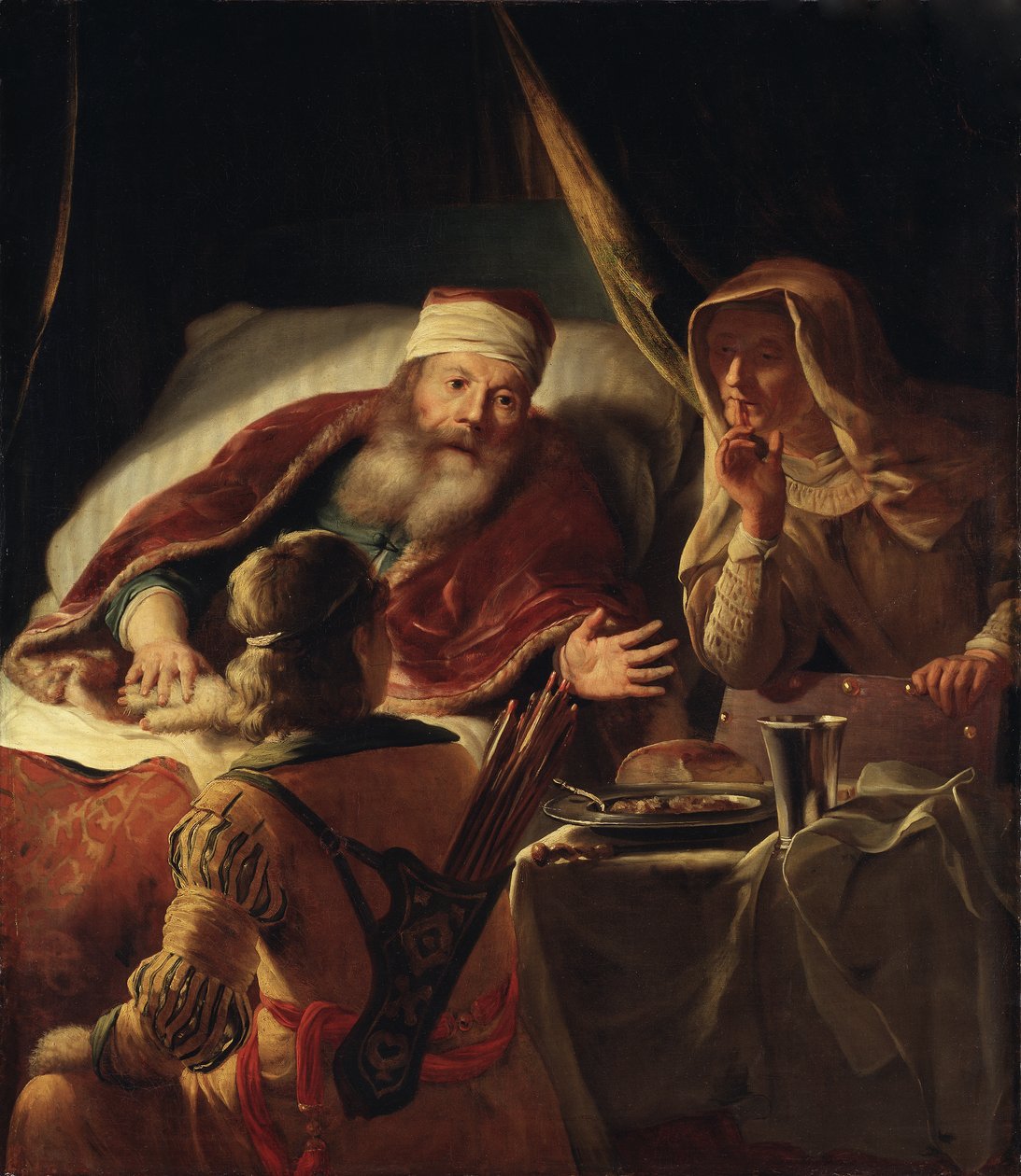 Izsák Blessing Jacob, 1660-70 körül alkotó: Abraham van Dyck